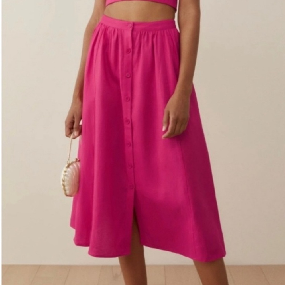 Reformation Orzo Linen Skirt